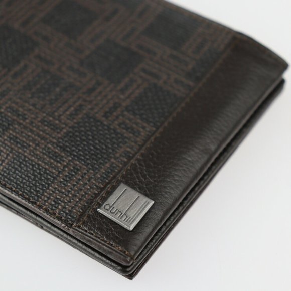 Dunhill Billfold D-EIGHT D Eight Folio Wallet OH1240 PVC Leather Dark Brown S... - Picture 9 of 10